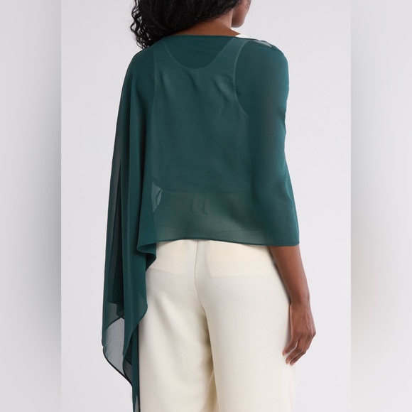 NWT Eileen Fisher System Sheer Silk Georgette Wrap - Picture 2 of 3